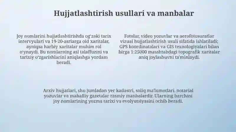 Toponimlarning yo'qolishi va o'zgarishining sabablari va tarixiy konteksti 4