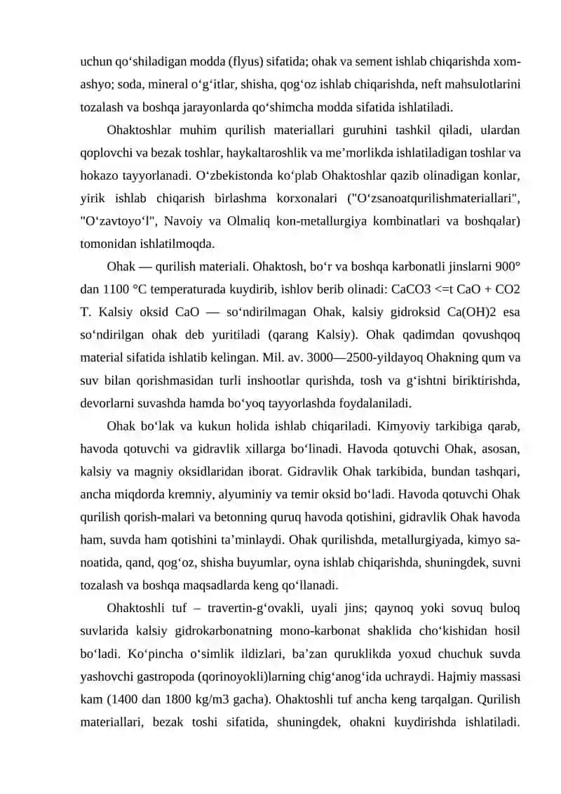 SHIXTANING NOMETALL QISMI - (FLYUSLAR, OHAK, OHAKTOSH, FLYUORID) 4