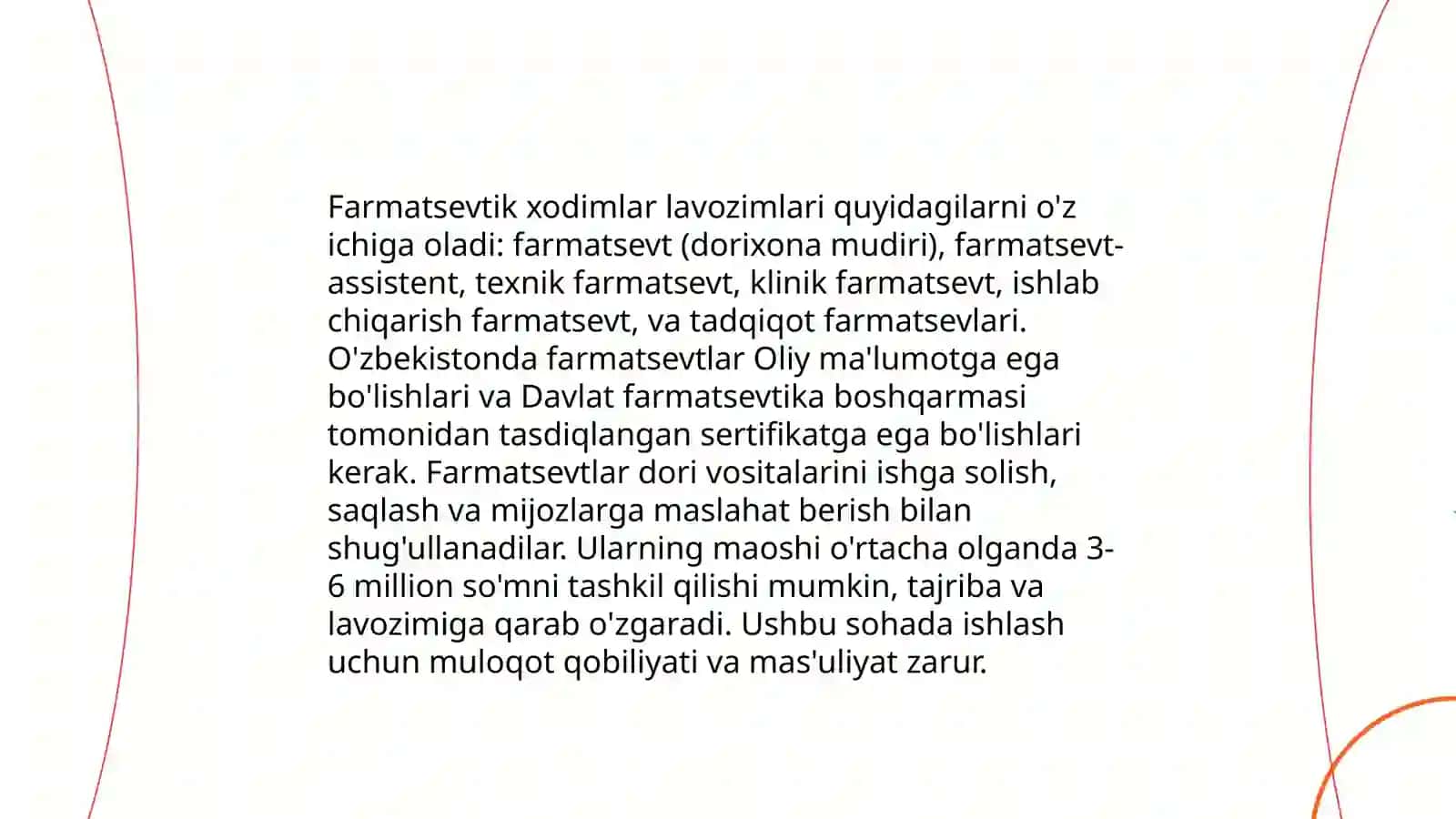 Farmatsevtik xodimlar nomenklaturasi va shtatlari 4