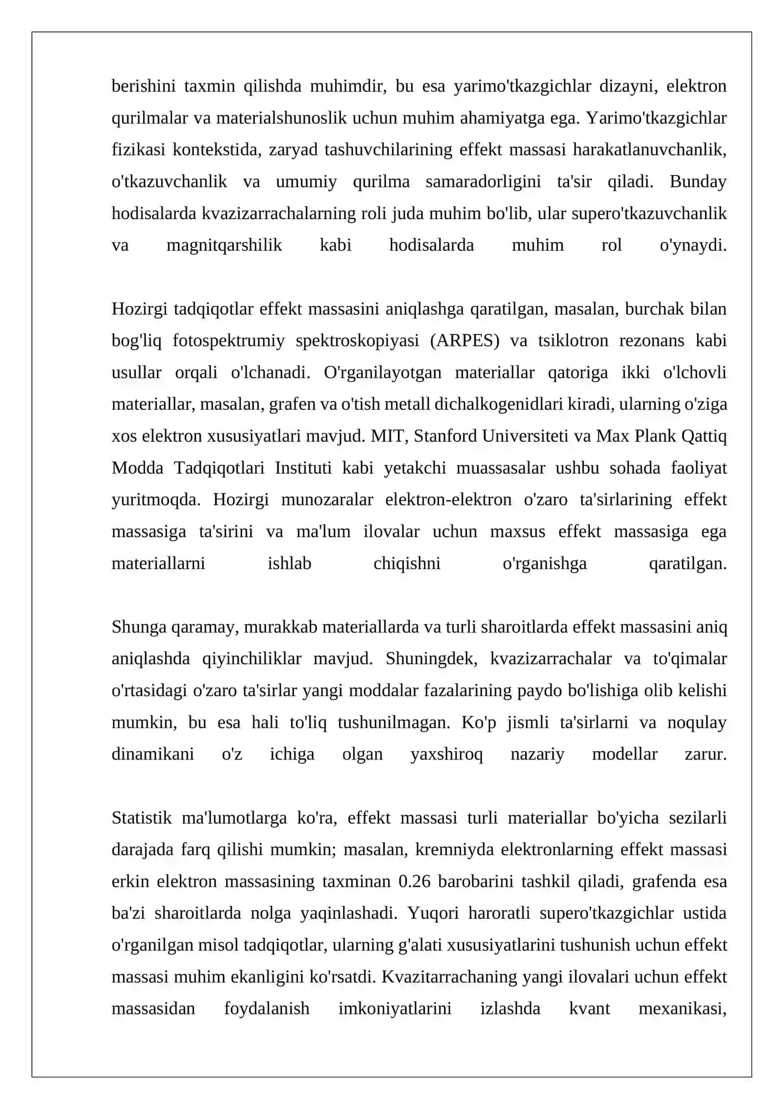 Kristalldagi Elektronlarning Effektiv Massasi 4