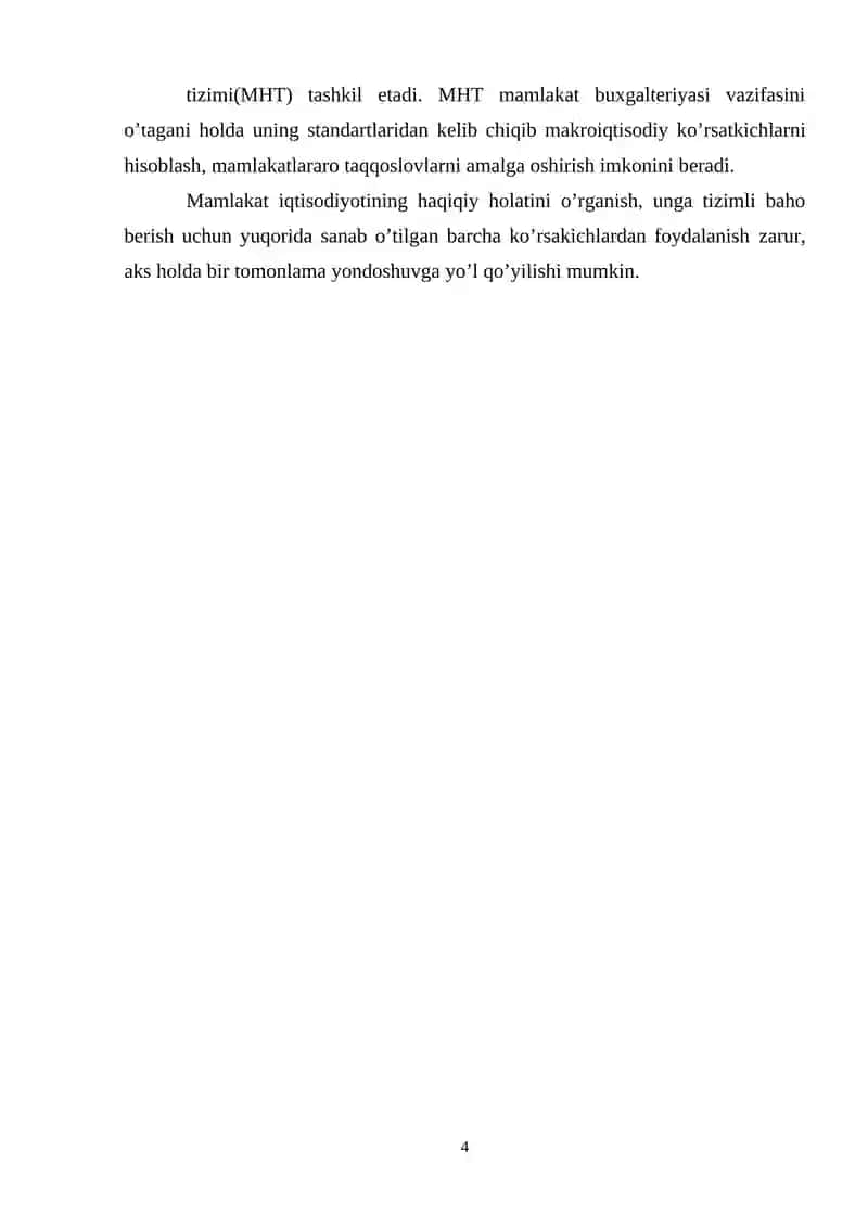 Yalpi ichki mahsulot va O’zbekistonda uni ko’paytrish muammolari 4