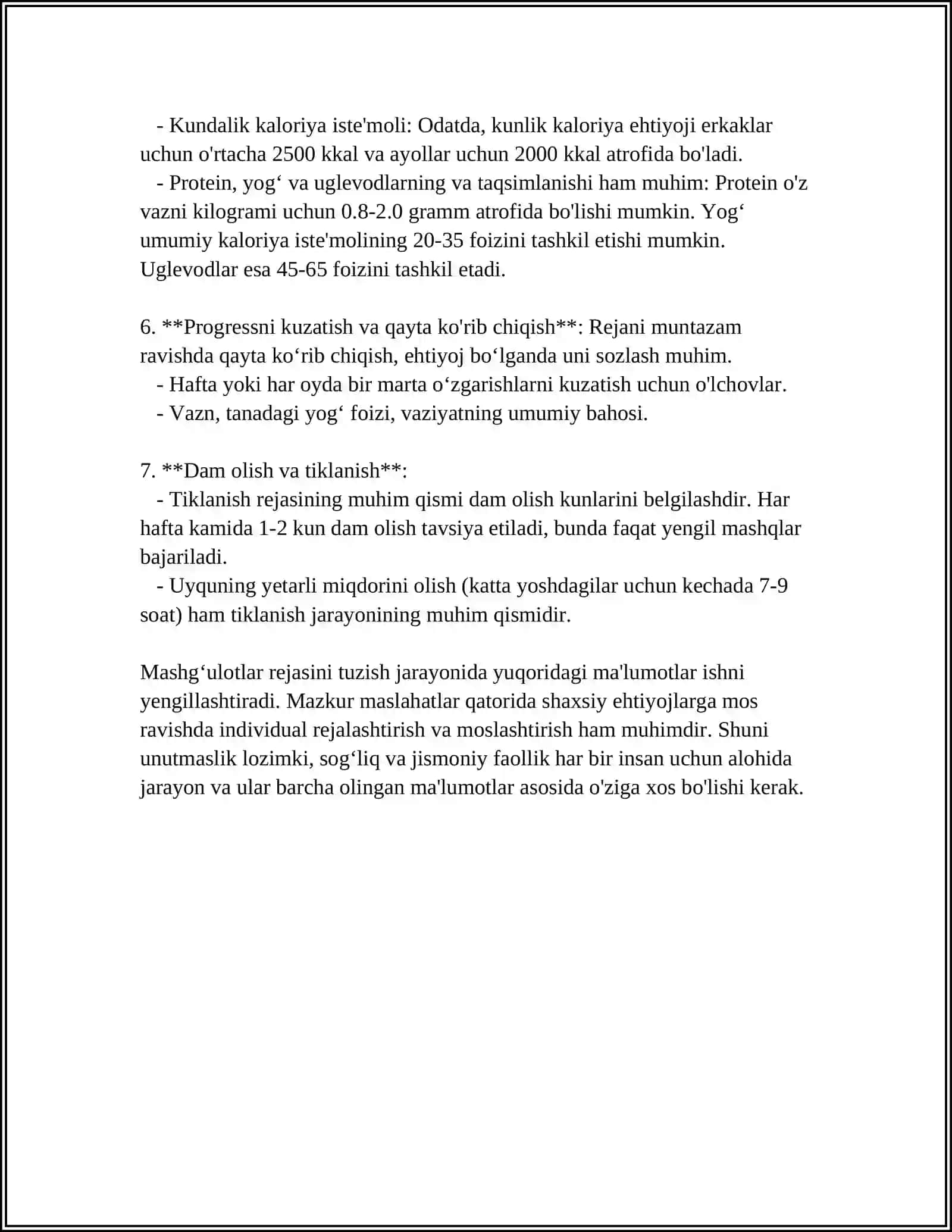 SALOMATLIK MASHGʻULOTLARI,VAQTIDA OVQATLANISH 4