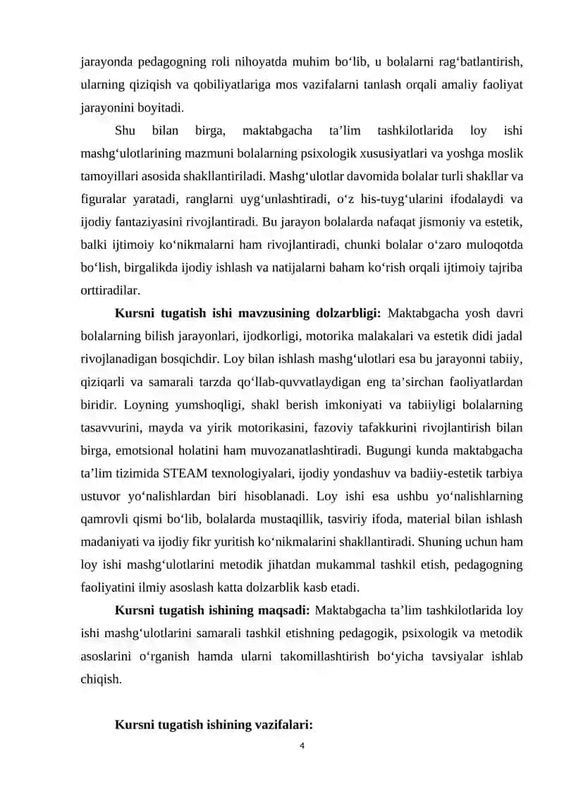 Maktabgacha Ta'lim Tashkilotlarida Loy Ishi Mashg'ulotlari 4