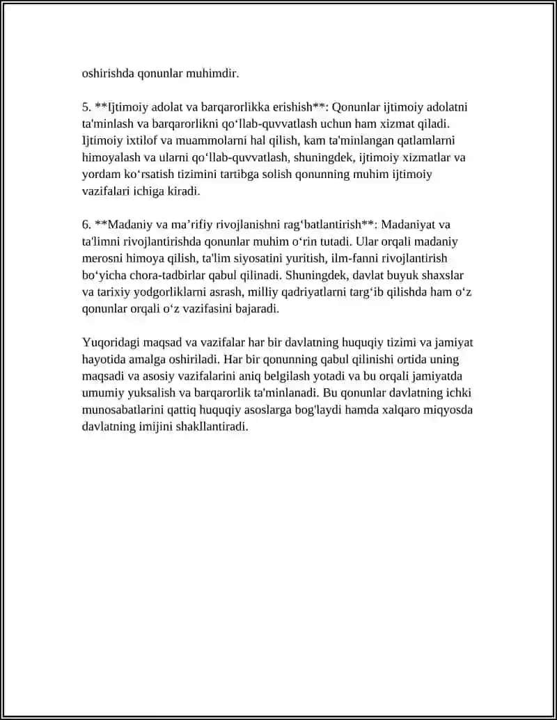 OʻZBEKISTON RESPUBLIKASI HAYVONOT DUNYOSINI MUHOFAZA QILISH TOʻGʻRISIDAGI QONUN REFERAT 4
