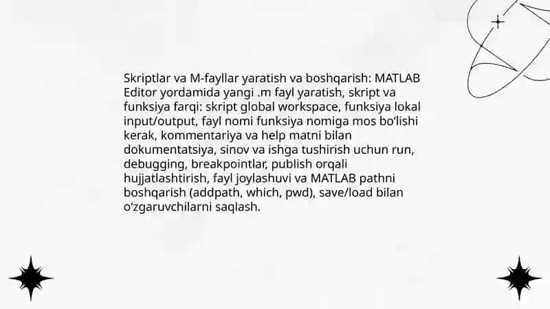 MatLab ilovasida dasturlashni qo'llash 4