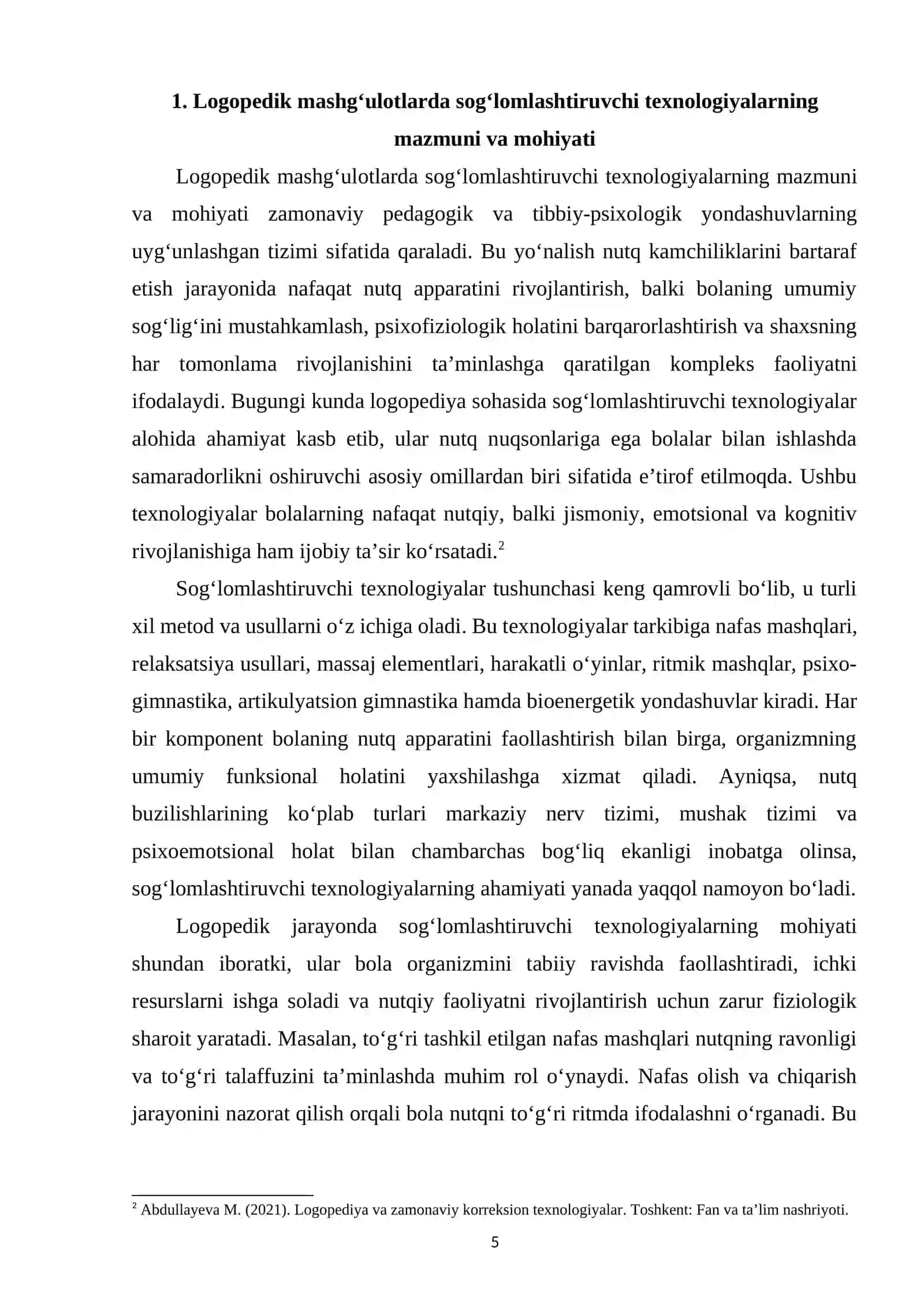 Logopedik mashg‘ulotlarda sog‘lomlashtiruvchi texnologiyalardan foydalanish 4