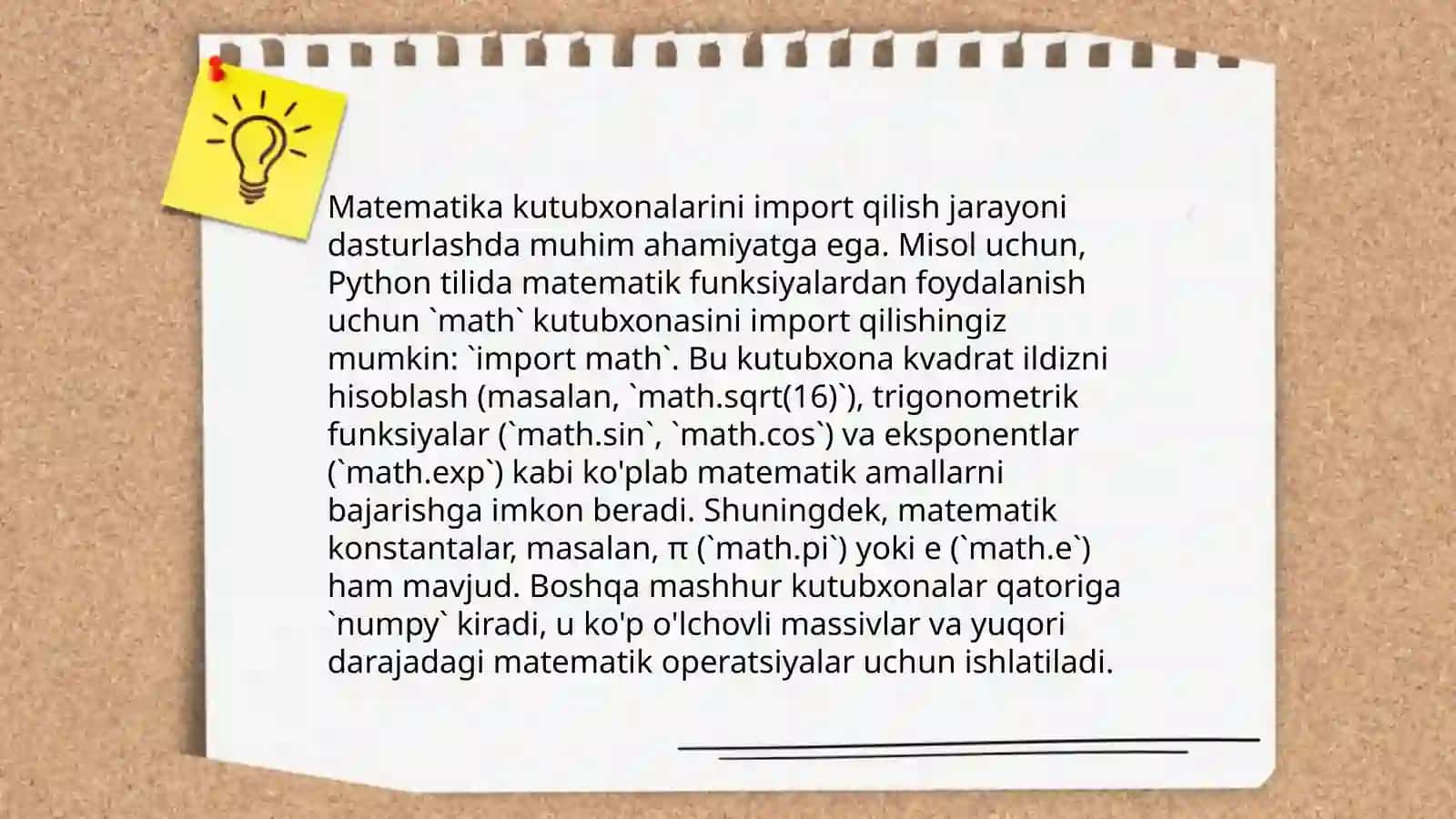PYTHON da matematik funksiyalar 4