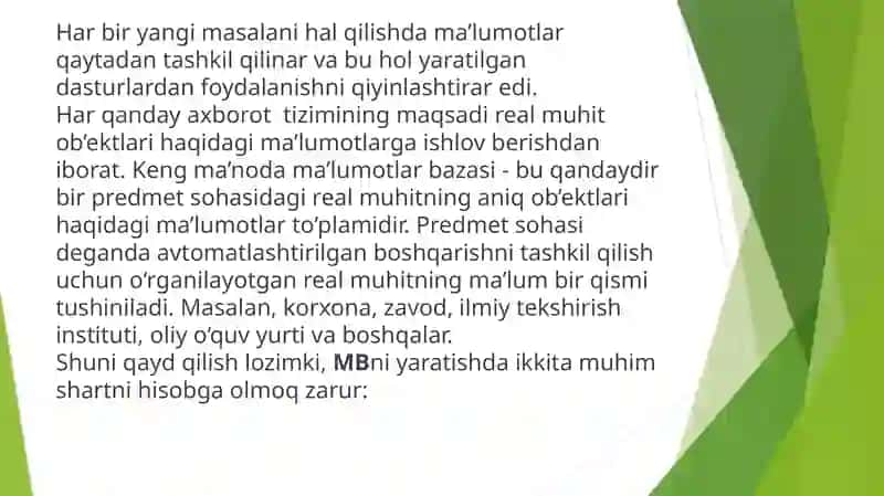 Ma’lumotlar bazasidan maqsadli foydalanish 4