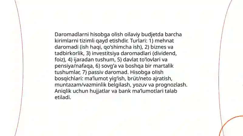 Oila moliyasi: umumiy budjet, rejalashtirish va kelishuvlar 4