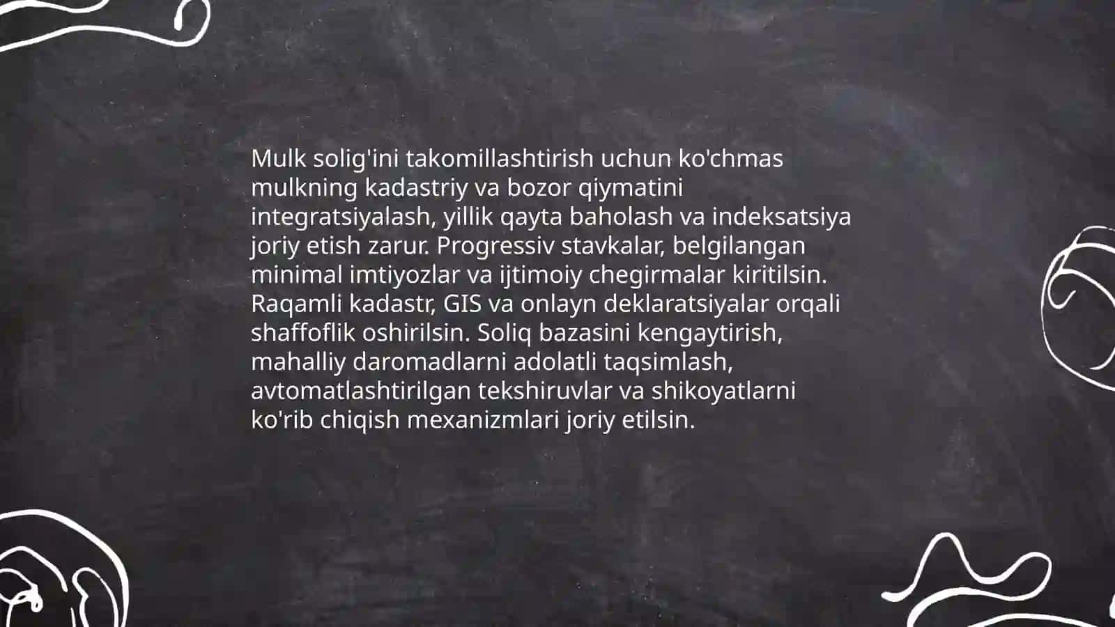 Jismoniy shaxslardan undiriladigan mahalliy soliqlar va yig'imlar hamda ularni takomillashtirish 4