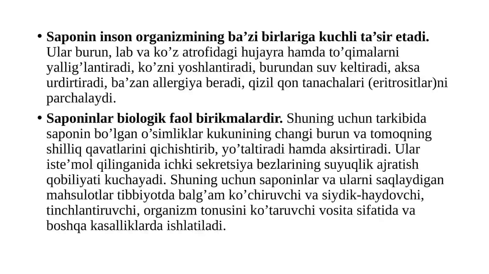 SAPONIN SAQLOVCHI ISTIQBOLLI DORIVOR O’SIMLIKLAR 4