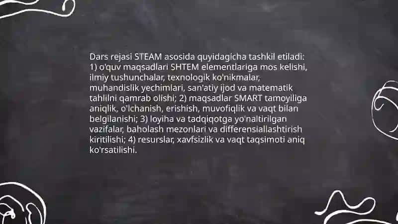 Texnologiya darslarini tashkil etishda STEAM yondashuv 4