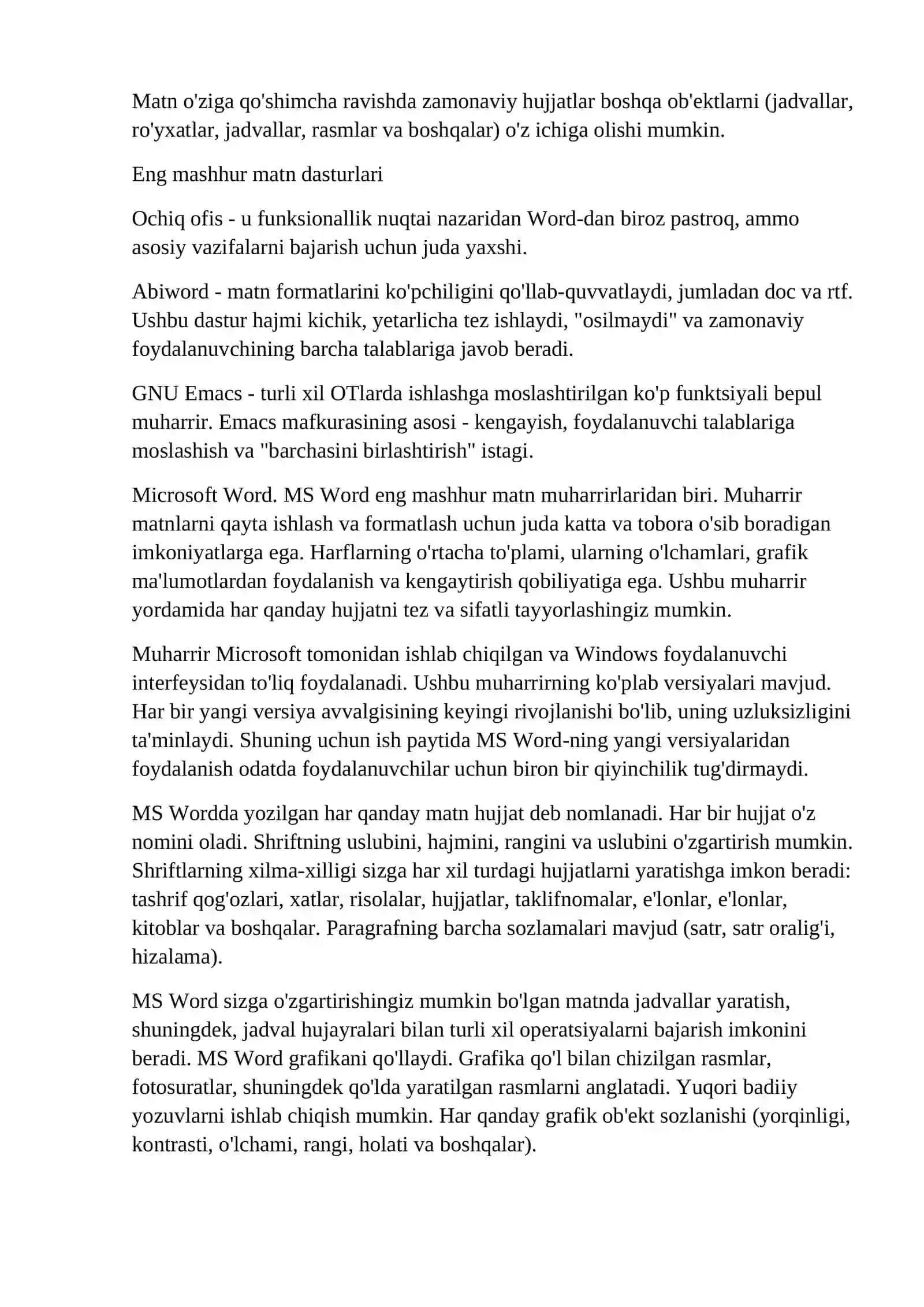 Zamonaviy matn redaktorlari 4