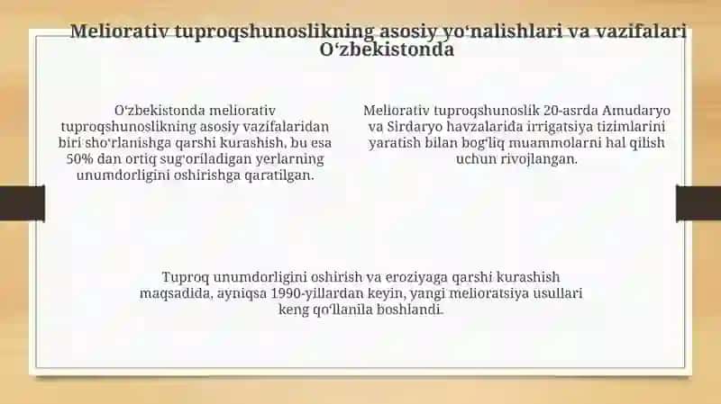 O'zbekistonda meliorativ tuproqshunoslik fanining rivojlanish tarixi 4