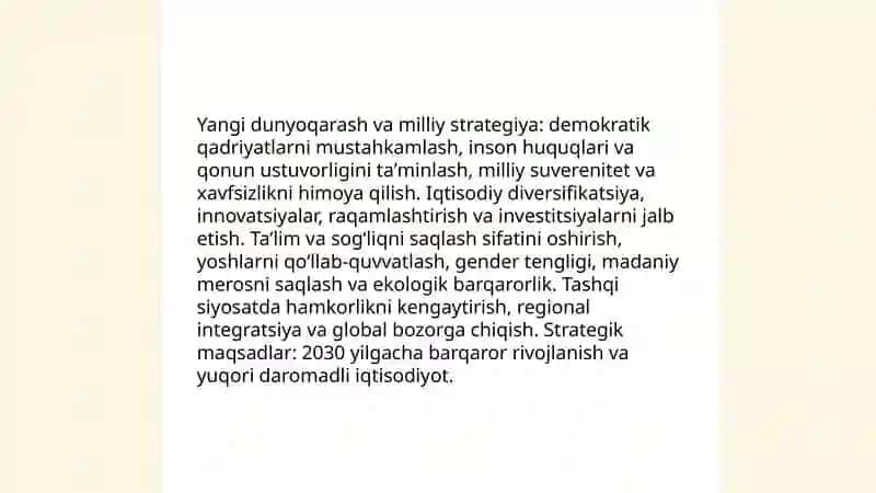 Yangi O‘zbekiston: yangi davlat boshqaruvi tamoyillari 4