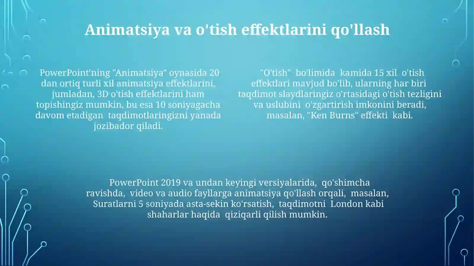 PowerPointning imkoniyatlari 4