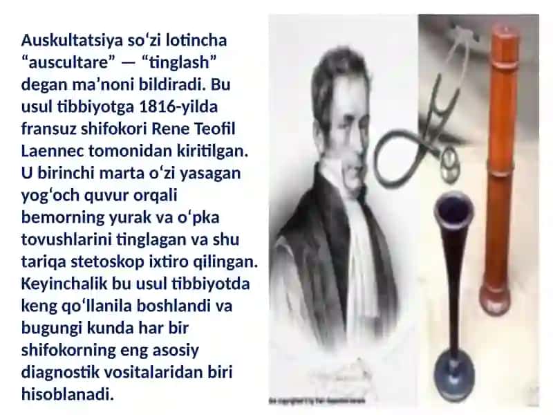 Amaliy ko‘nikmalarni topshirish: O‘pka auskultatsiyasi 4