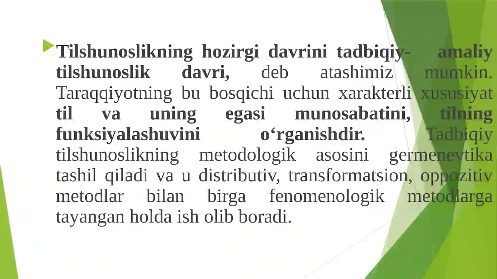 Sotsiolingvistika kursi predmeti, vazifalari, fanning vujudga kelishi va rivojlanishi 4