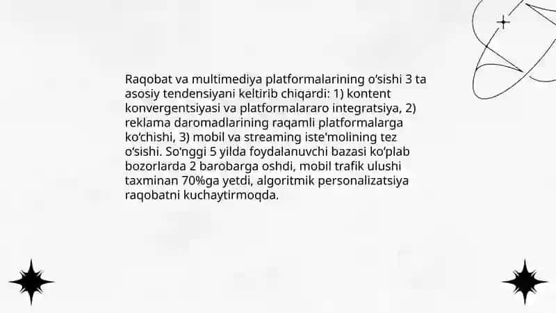 Jahon media va axborot makonida raqobat muhiti 4