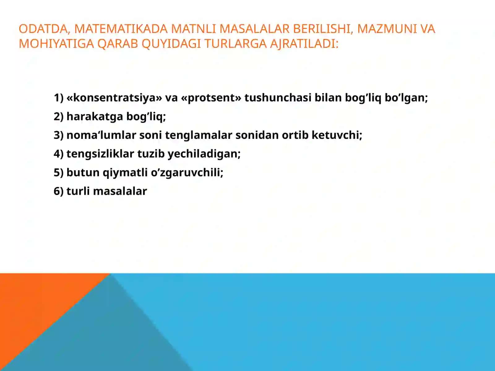 MATNLI MASALALAR 4