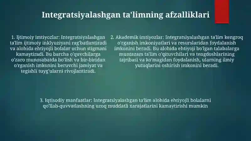 Integratsiyalashgan TaʼLimni Amalga Oshirishning Asosiy Bosqichlari 4