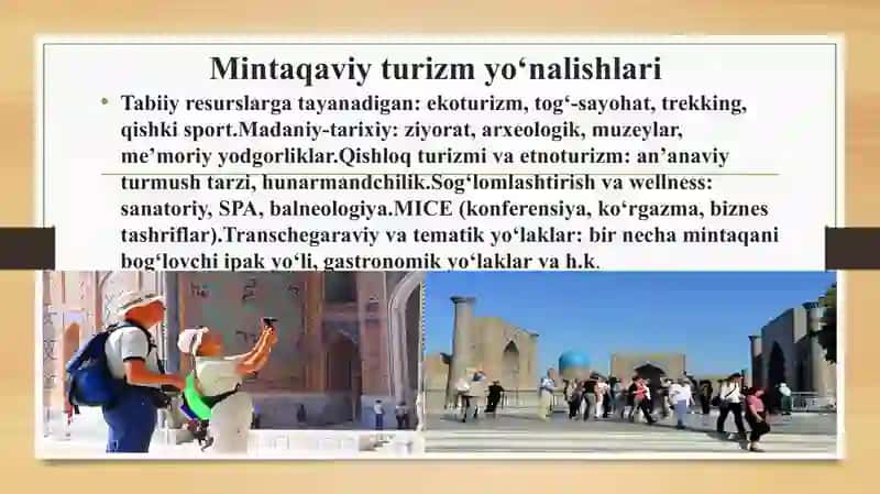 Mintaqaviy Turizm Resurslari Fanining Maqsad va Vazifalari 4