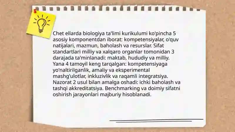 Chet ellardagi biologik ta'limning oʻziga xosligi 4