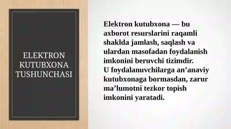 MA’LUMOT ELEKTRON RESURSLARI BO’YICHA TAVSIYALARNI TANLASH VA ISHLAB CHIQARISH. MAHALLIY TARIX 4