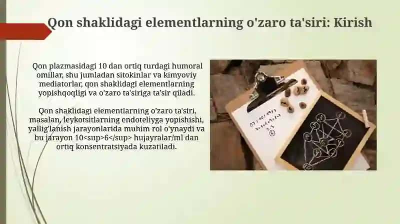 Qon shaklli elementlarining oʻzaro ta'sirida gumoral omillarning roli 4