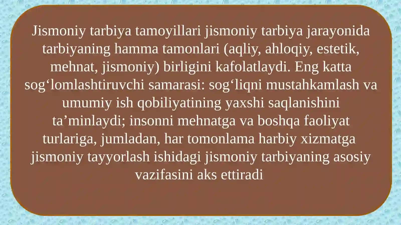 Jismoniy tarbiya nazariyasi va uslubiyati 4
