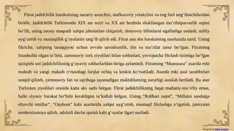 Fitratning Jadidchilik harakatidagi nazariy va amaliy faoliyati 4