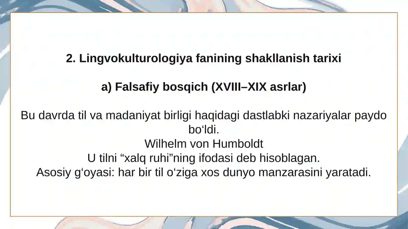 Til madaniy hodisa sifatida: Lingvokulturologik bilimlar tarixida 4