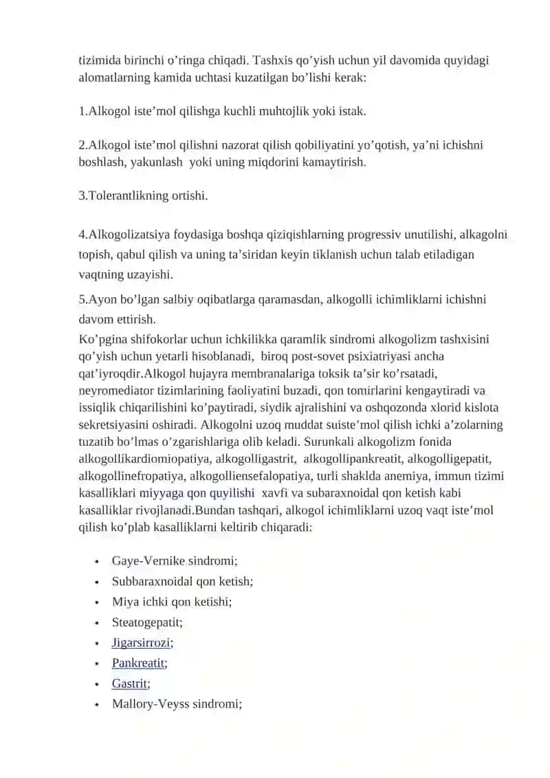Alkogol ichimliklarning odam organizmiga ta’sir mexanizmi va salbiy oqibatlari 4