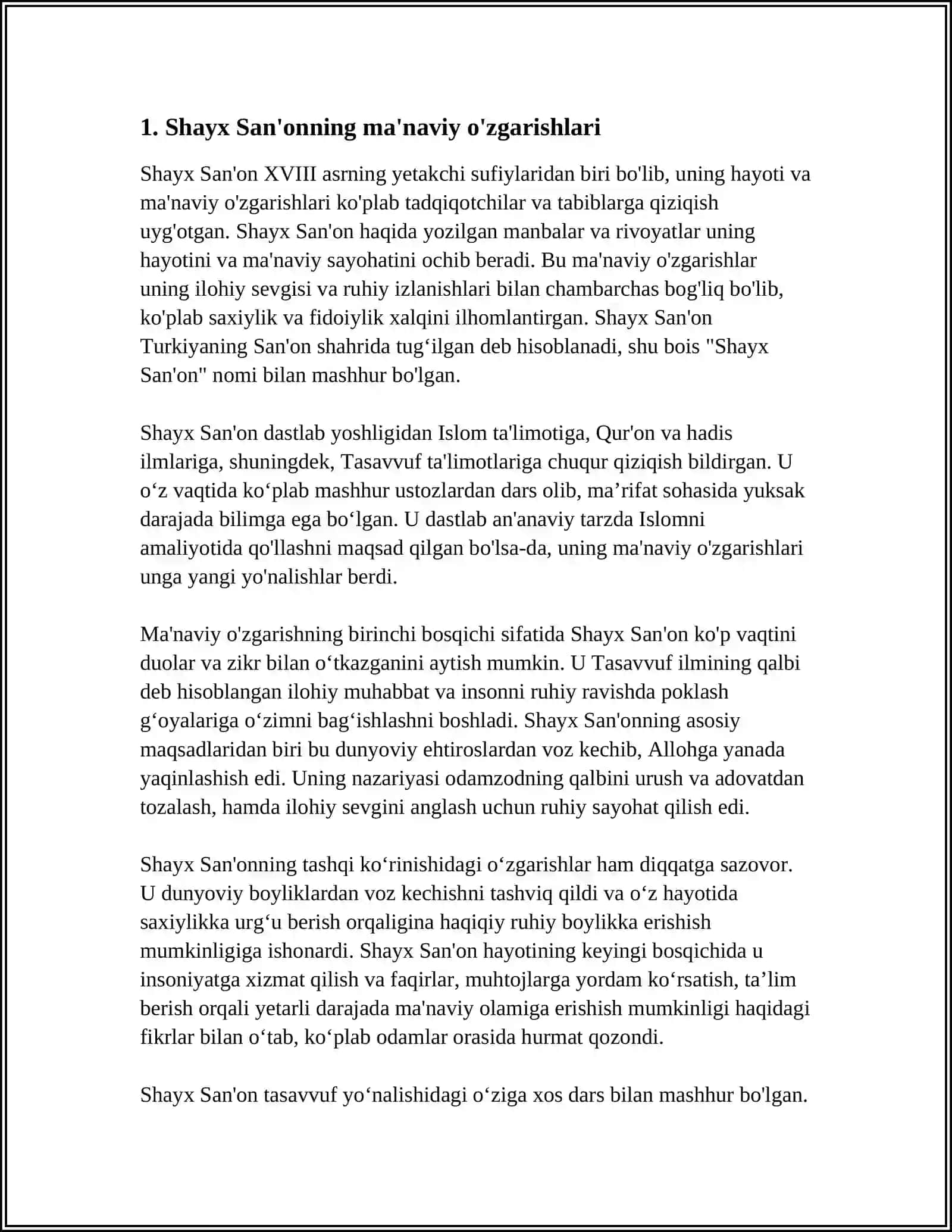 SHAYX SAN'ON HIKOYATI 4