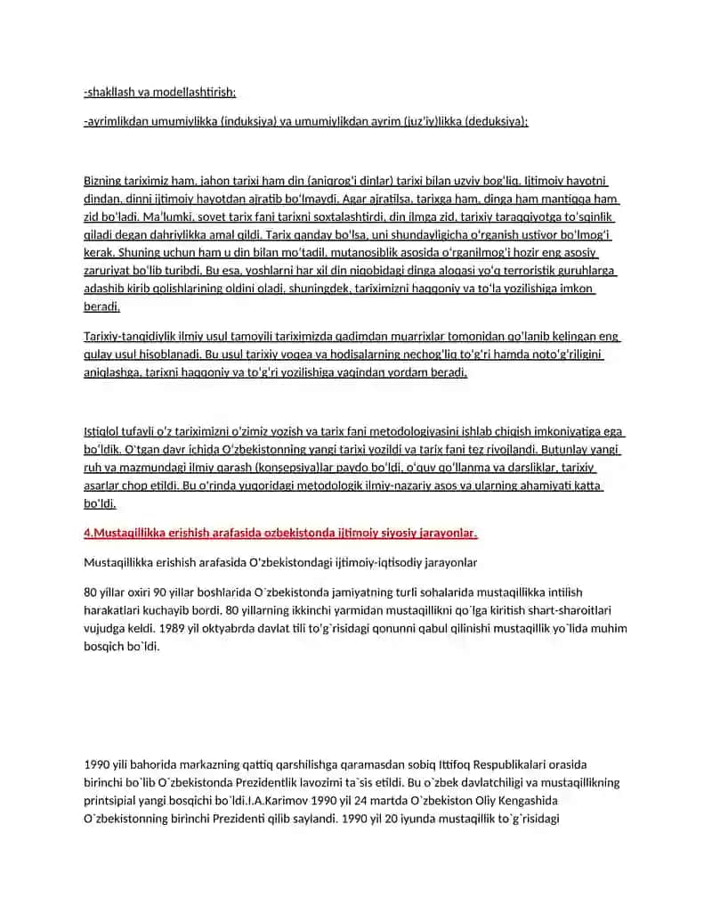 O‘zbekistonning eng yangi tarixining organishning siyosiy va ijtimoiy ahamiyati 4