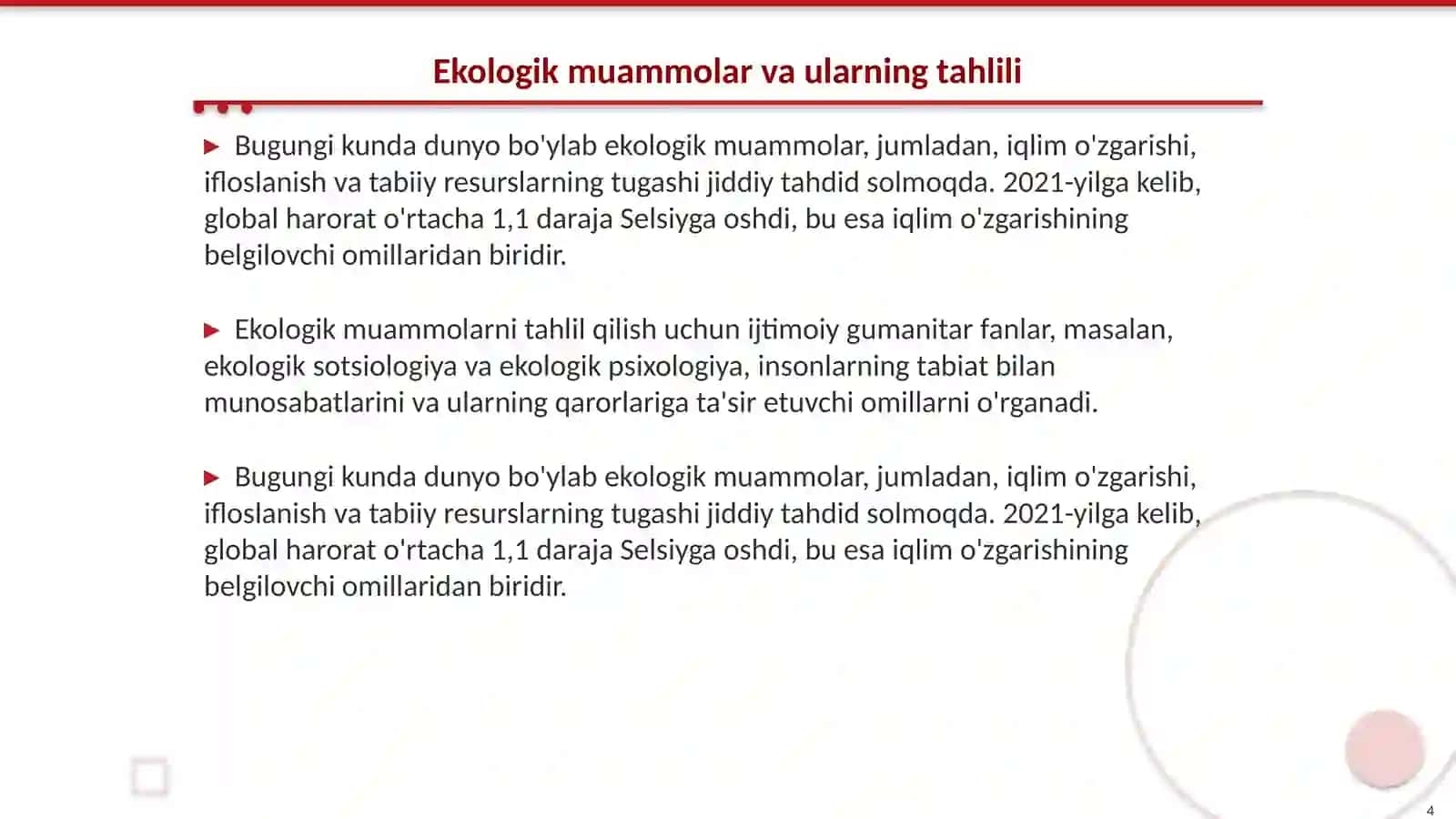 Ijtimoiy gumanitar fanlarning ekologik muammolarini hal qilishdagi roli 4