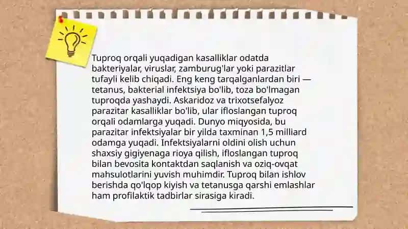 Tuproqning epidemiologik ahamiyati 4
