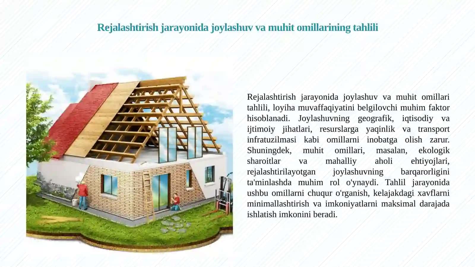 JOYDA TRASSALASH MASOFA O'LCHASHLAR QAYRILMALARNING BOSH NUQTALARINI REJALASH 4