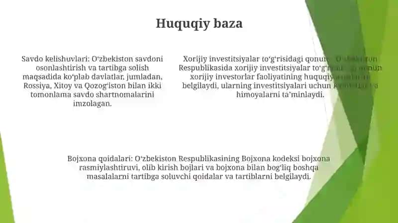 O'zbekistonning Tashqi Savdo Siyosati 4
