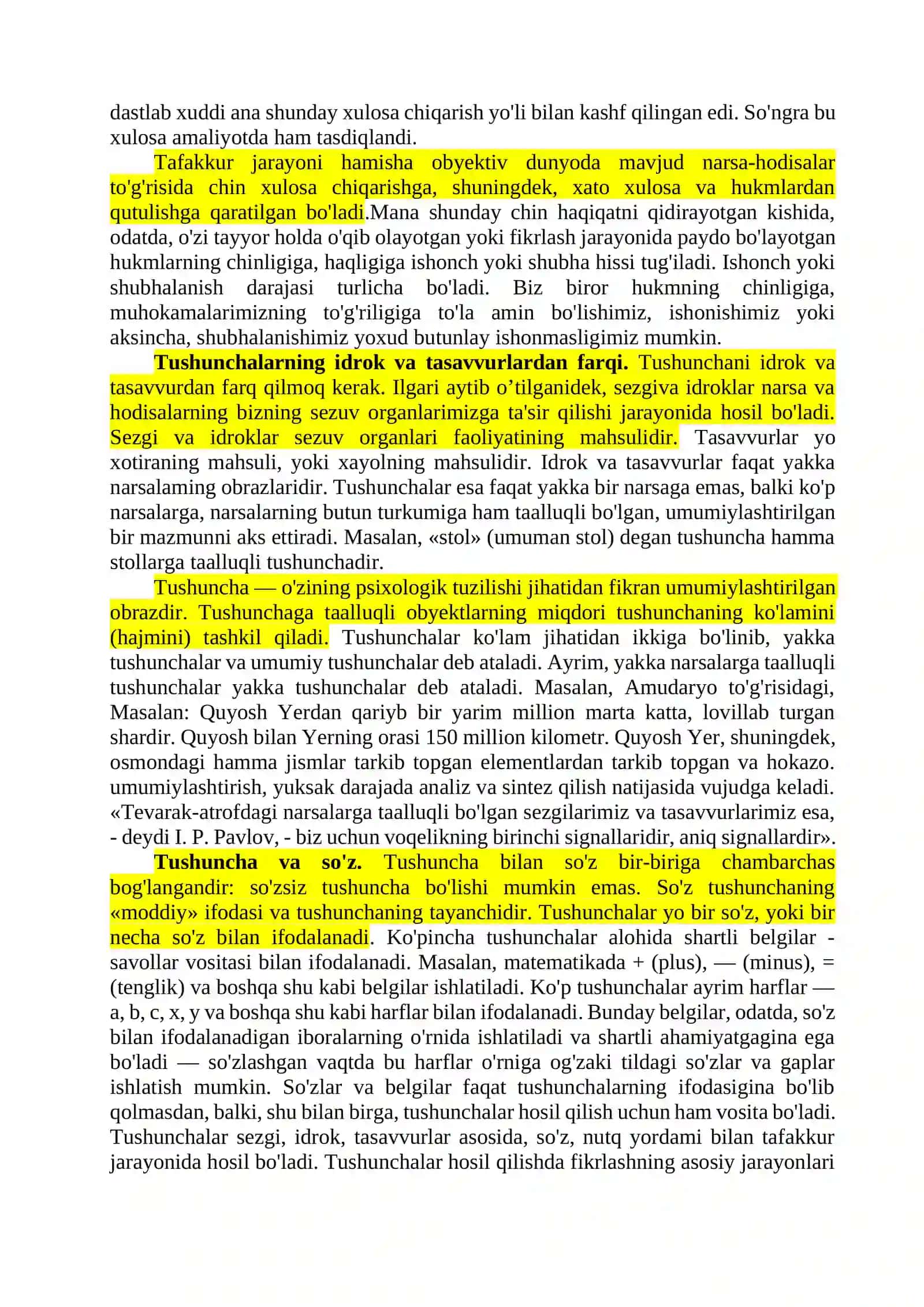 MURAKKAB PSIXIK JARAYONLAR: TAFAKKUR INTELLEKT 4