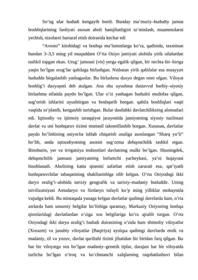 O’RTA OSIYODA QADIMGI DAVLATLAR (BAQTRIYA SOG’D XORAZM FARG’ONA MARG’IYONA) MADANIYATI VA SAN’ATI 4