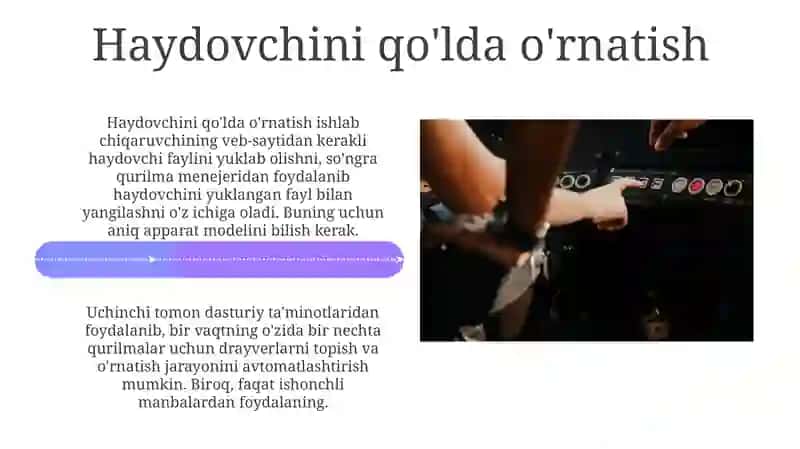 Drayverlarni kompyuterlarga qanday o’rnatiladi 4