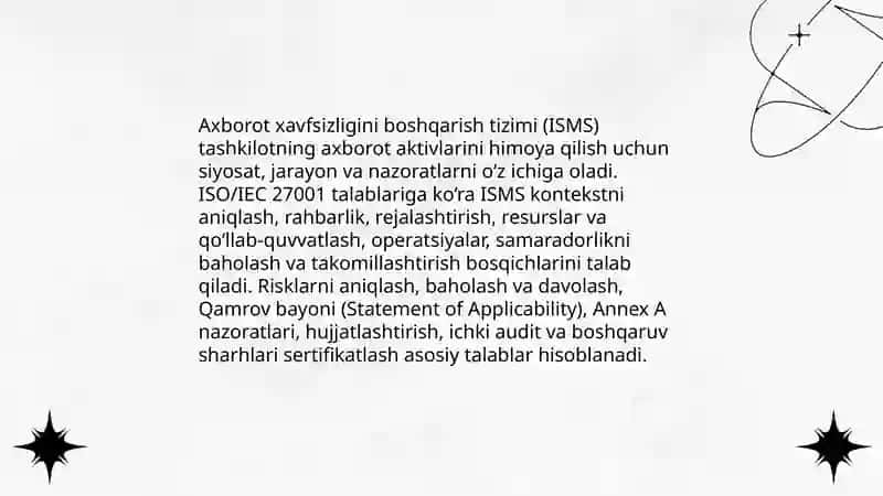 Axborot xavfsizligini ta’minlash tizimi 4