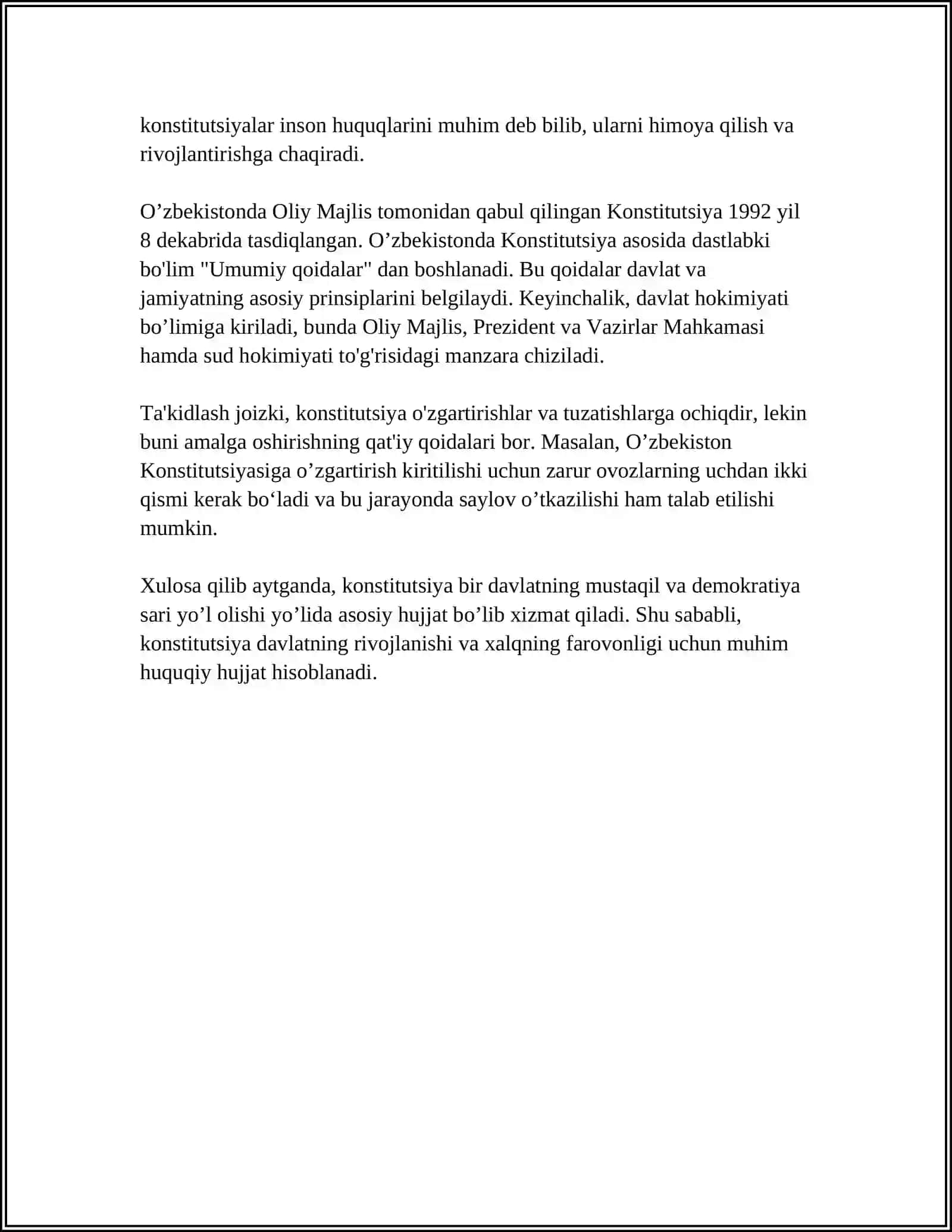 KONSTITUTSIYA TUSHUNCHASI, MOHIYATI VA KONSTRUKSIYALARNING FUNKSIYALARI VA ULARNING TURLARI 4