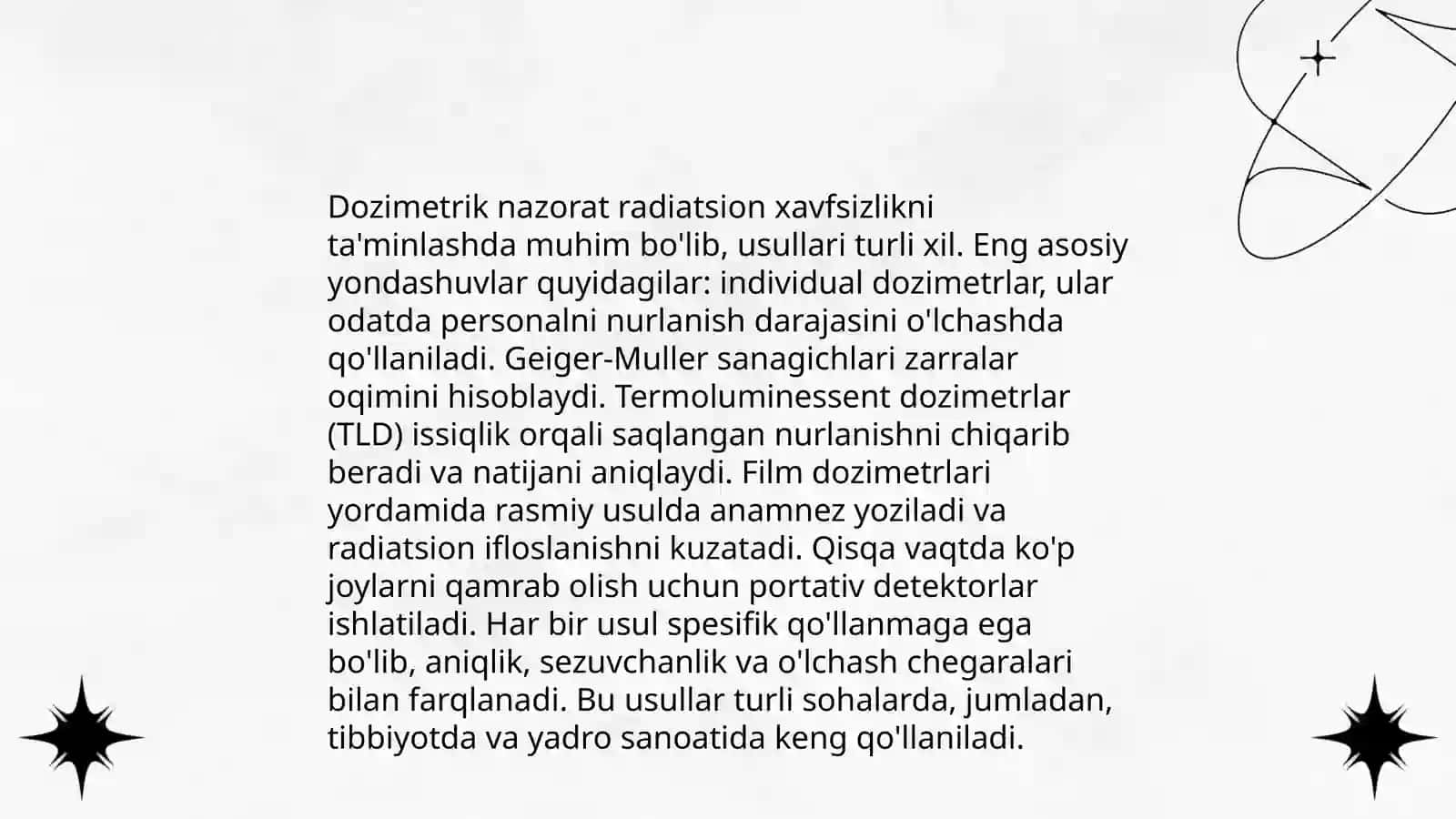 Sanitar-dozimetrik nazorat haqida tushuncha 4