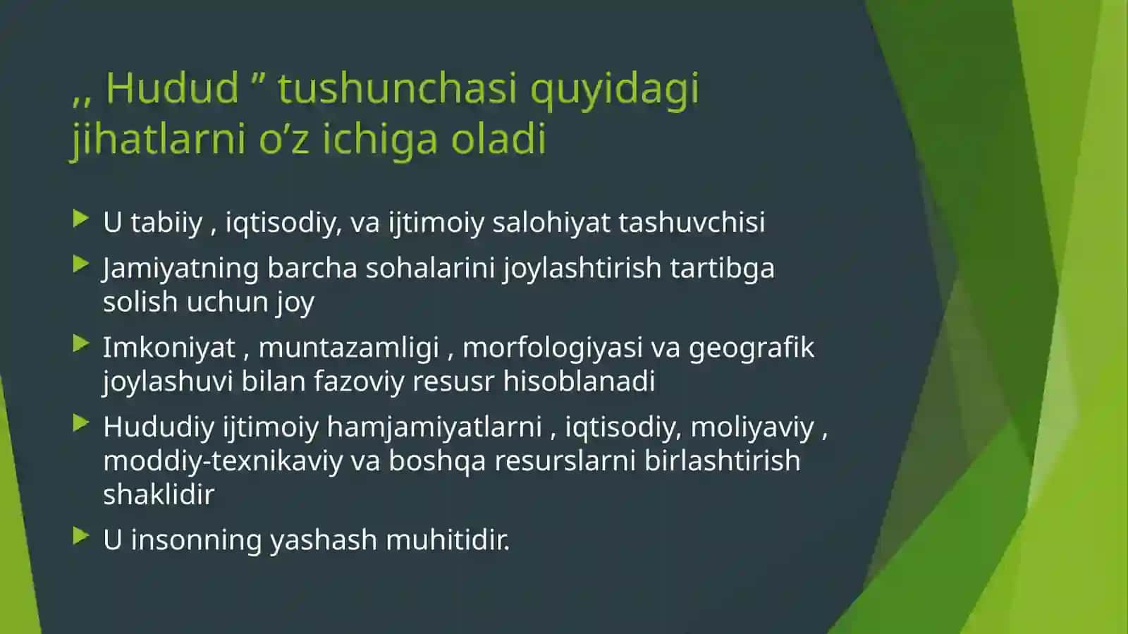 HUDUDIY MEHNAT TAQSIMOTI VA ISHLAB CHIQARISHINI JOYLASHTIRISH 4