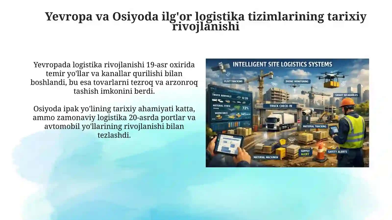 Yevropa va Osiyodagi ilg’or transport logistikatizimlaritajribasi 4