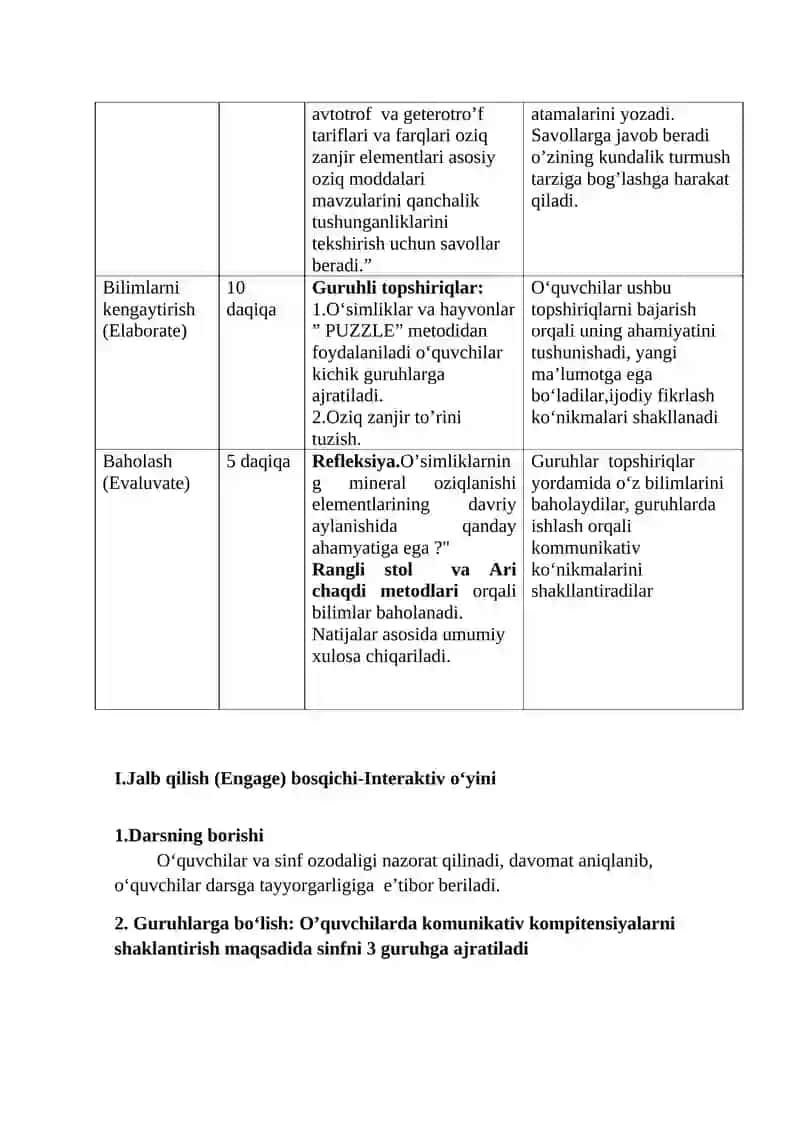 Biologiya fani kursi 4