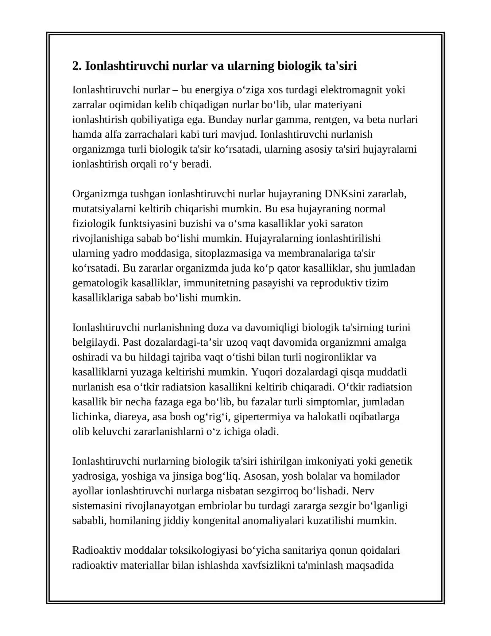 RADIOAKTIV MODDALAR TAKSIKOLOGIYASI 4