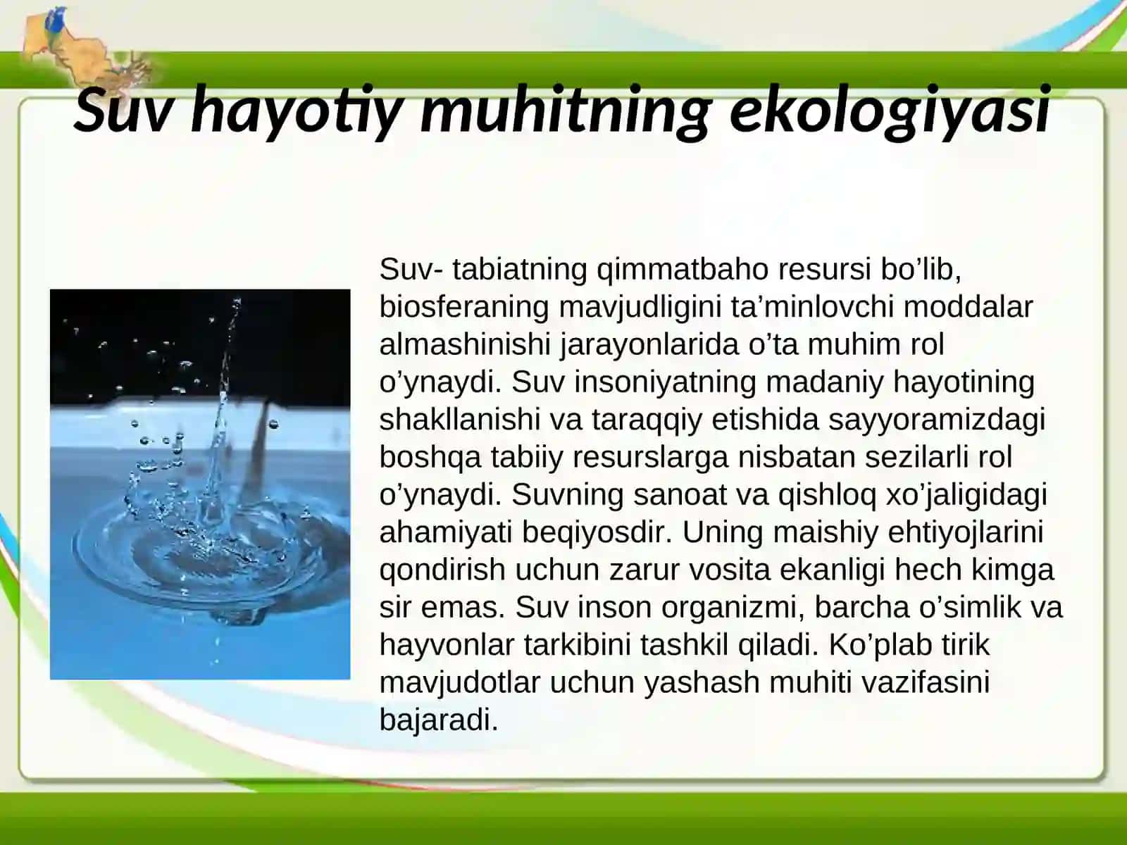 Ekologiya fanidan taqdimot ishi 4
